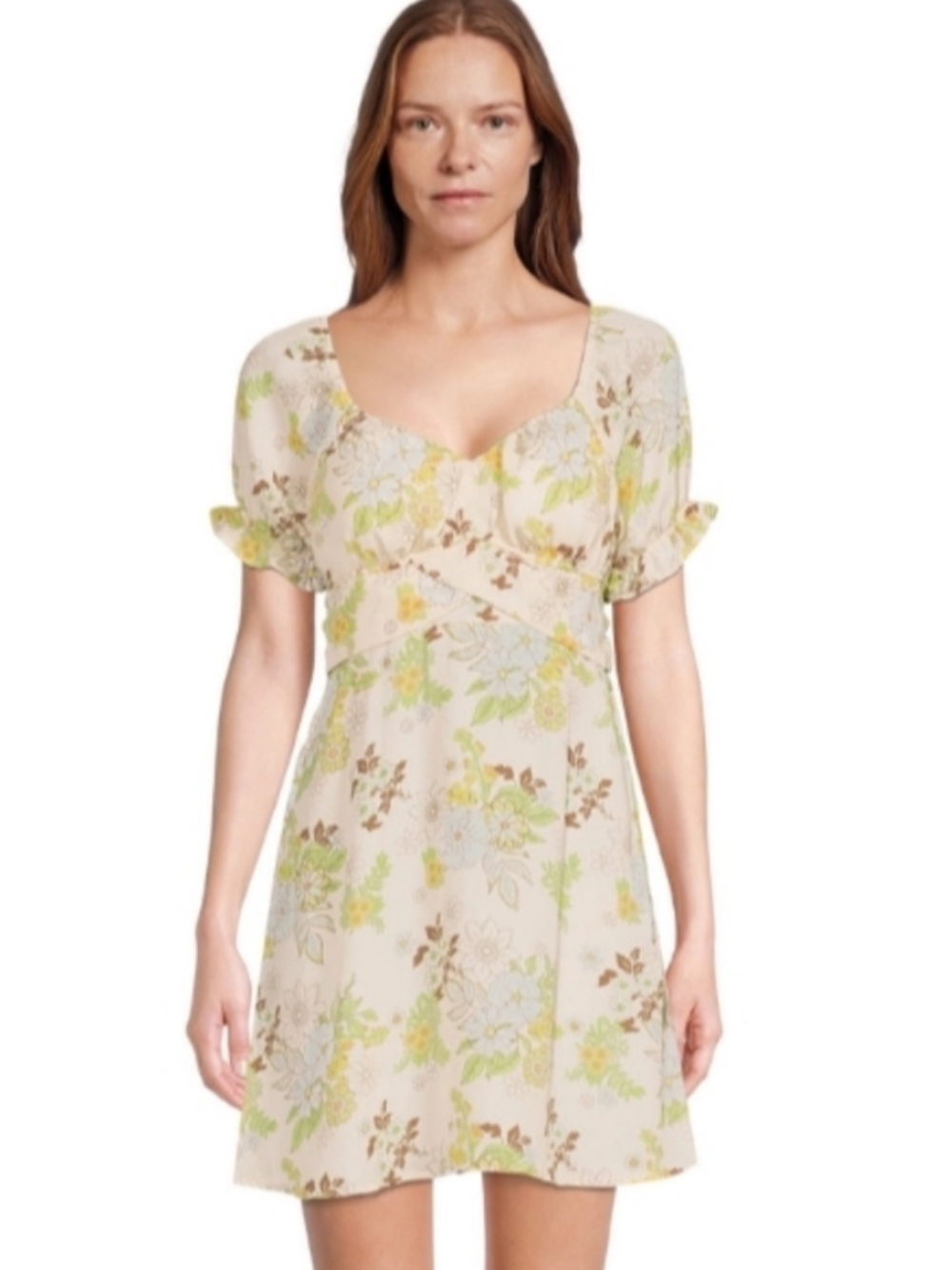 Madden NYC Peasant Style Mini Dress